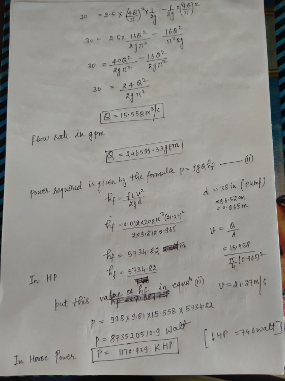 2 *49)** **009) 30€ 2.5X 1602 1602 Tipeg agn² 4002 - 1602 30 dgn? agree 2 30 24 Q2 12. Q = 151558 m3/ flow rate in gem IQ = 2