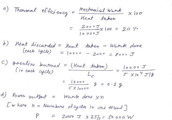 mechomial work Heat taken (in eath tych) ㄥ