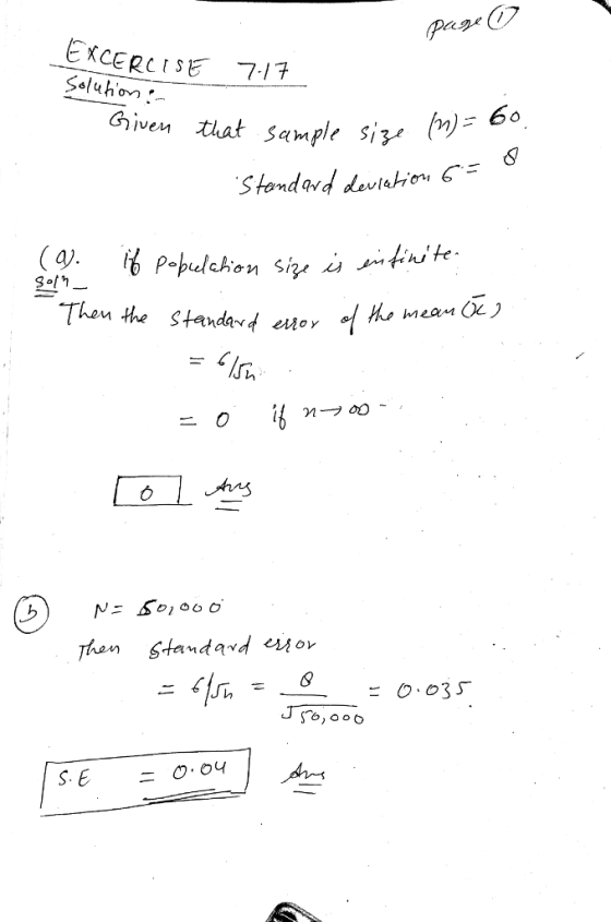 pa 6 Given that Sample siy- Then the standart eMoy Then standavd eMor