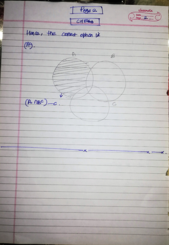 2 classmate Date Page