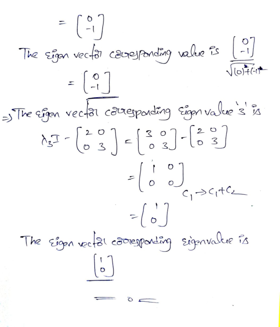- The Eigen vector coresponding value is li voilippe The eigen rector corresponding Eigenvalues is 11-6053-1951-663) 16] -(0