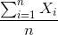 Σ=1 X, n