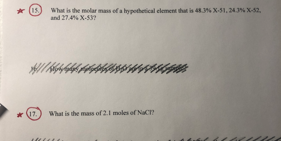 - What is the molar mass of a hypothetical element that is 48.3%X-51,24.3%X-52, and 27.4%X-53? Tiprapy paiperissa தந்தை IN *