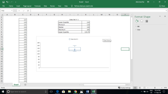 Abhishek Rai -O × Book2 Excel File Home Insert Page Layout Formulas Data Review View Help Tell me what you want to do P15 0 F