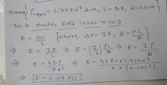 = \.72 X 153-0-m 11-80ft, a=0.5cm sol) electric fi-ell inside wid