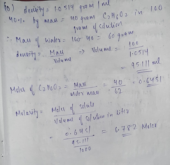100. 1o density 2 1.0514 qra u ful l 10% by mass = no gram C₂ Me O2 in gram of solution - Мои | modex - (бо- чо - 60 94 densi