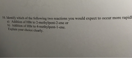 Identify which of the following two reactions you