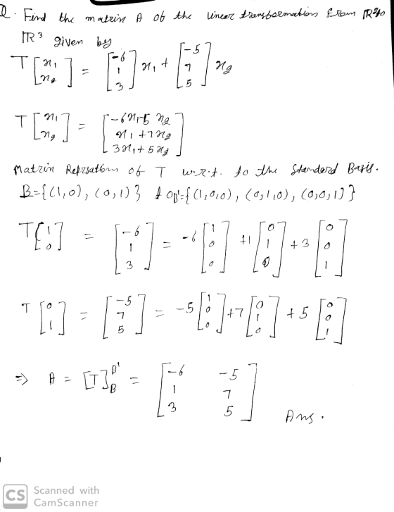 linear transformations from 1970 e. Find the matrin A of the TR given by 5 Tran + 3 719 = T -601-5 ng ng Ni+779 3001+ 5 N Mat