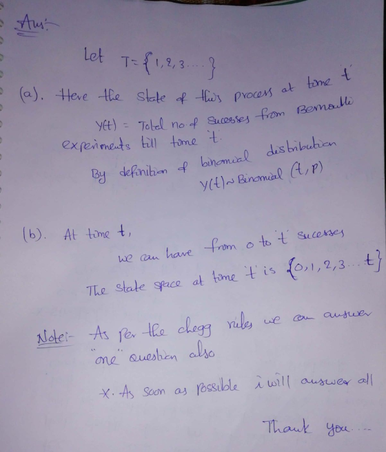 li expeimets ill tome t nam (b). At tne t we n have fom o to t Suconaes 兀e state space at từng t, is {DJ, 2, 3 t me sueshen