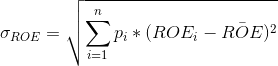 ROE = Pi * (ROE; – ROE)2
