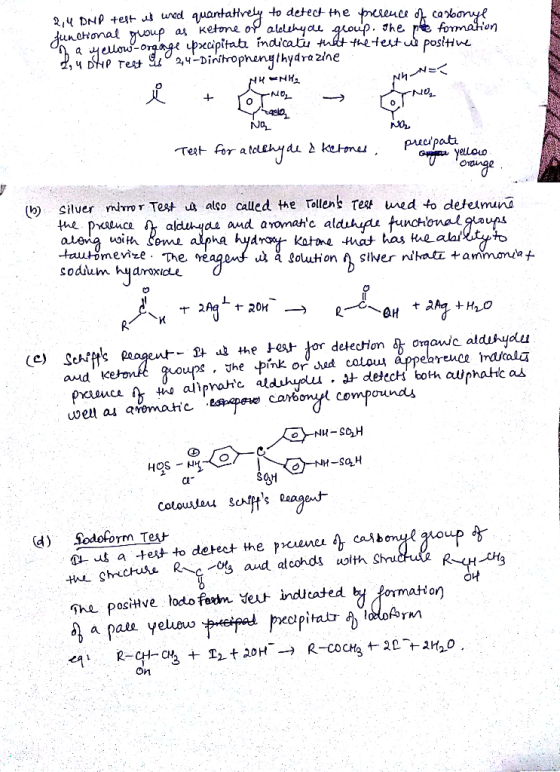 2.4 DND +eft alle und quantallvely to detect the increuce de carbonyl functional group as ketone of aldehyde group. The rate