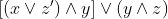 [(x\vee z')\wedge y]\vee(y\wedge z)