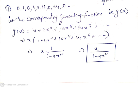 8 7 « је») зо, 1, 0,4,0, 11,0, 64,0- let the corresponding (3) = + 4х3 + ( 4, 54 6x 2 4 generehing function к һ2 th ta xol tu