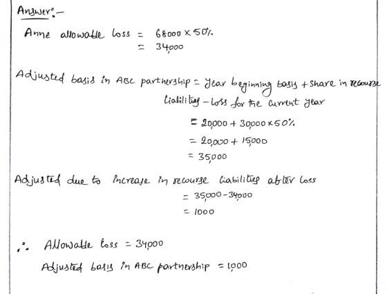 AnjuJe Anne alowole loss - 66000 x 50 34ooo Adjustud b 29,000 + 1500 D 35000 二35,000-3Hou。 2 lo0o