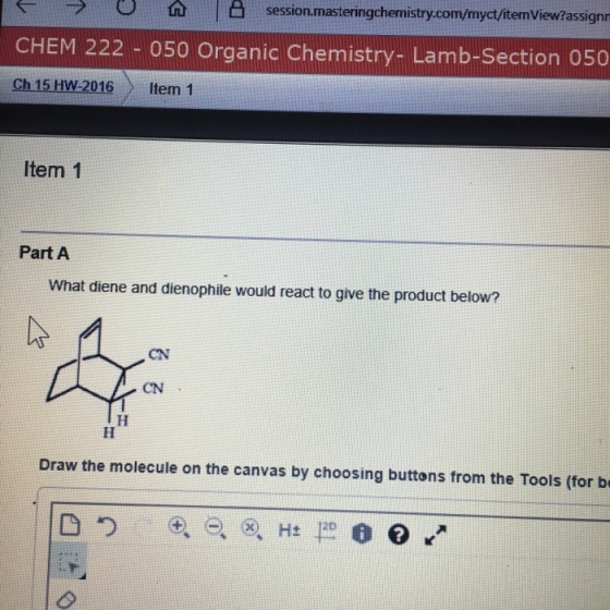 What diene and dienophile would react to give the