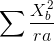 \sum \frac{X^2_b}{ra}