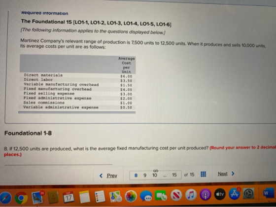 Required information The Foundational 15 (L01-1, LO1-2, LO1-3, LO1-4, LO1-5, LO1-6) [The following information applies to the