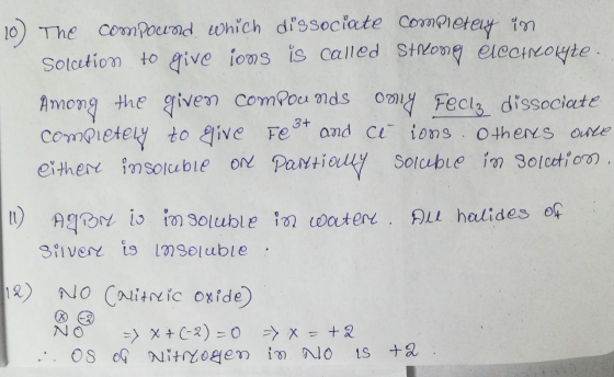 The compound which dissociate completely in Solcetion to give ions is called Sheone electrolyte Among the given compou Nds on