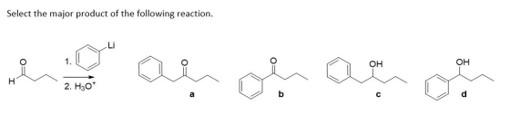 Select the major product of the following reaction. Li 1. он ОН Н 2. Hot с