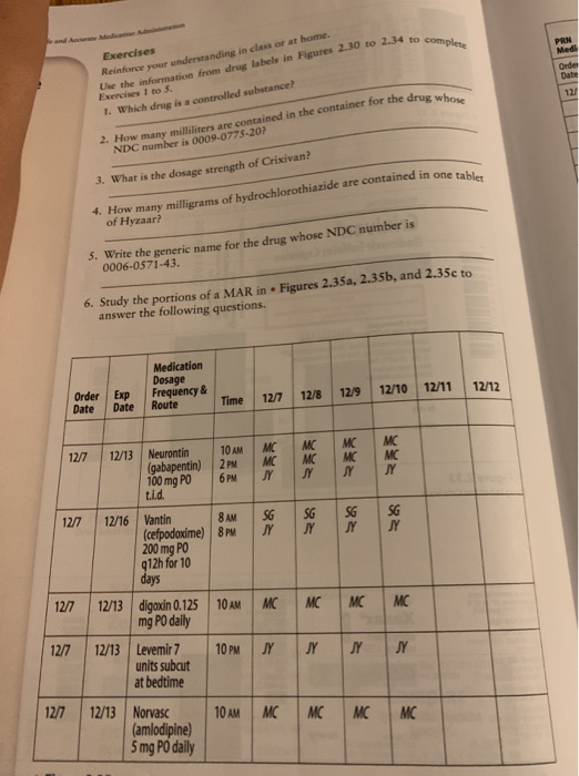 and Acae Medicanion Adin Exercises Reinforce your understanding in class or at home. Use the information from drug labels in