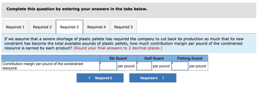 Complete this question by entering your answers in the tabs below. Required 1 Required 2 Required 3 Required 4 Required 5 -.-