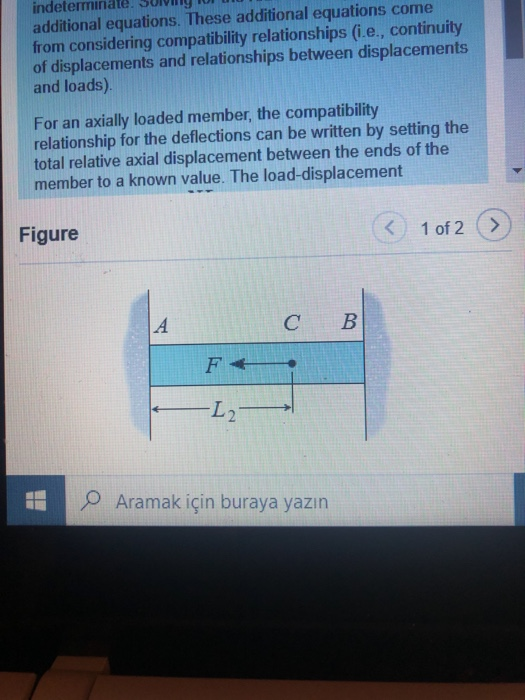 indeterminate. SUIVING TUI additional equations. These additional equations come from considering compatibility relationships