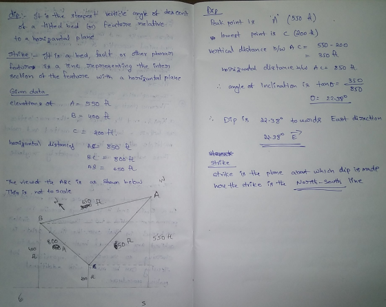 5S0 lowest Point ix c (2oo) Vestical distance buo5S0-20 0 to a hosui pantal plane 8 au 350 Becton o Garen data elevations et-. A 550-R 31e. on830 35 O 8SO : 22-32 . Dịp 32.3z to and 8 East disection hontzantel distante S2.38 E Sthike strike 1 te plane albet uwhieh dip is ade The vie a--tte ABC ร, as Sho on below Thr9โร, not to scale . rv AL 800 550 400
