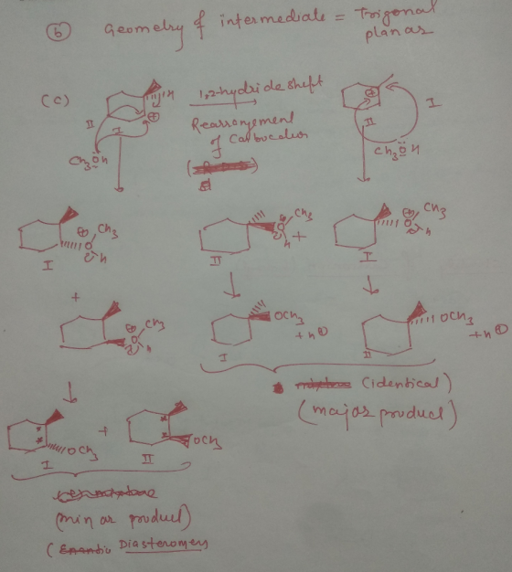 Geomer intermediate = Trigonal planas 12-hydride shaft Rearrangement of Carboclur TH oh 411 in och + 0 Trixton Cidentical) (m