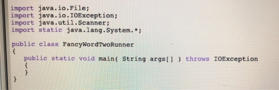 import java.io.File import java.io.IOException; import java.util.Scanner; import static java.lang.System. * public class Fanc
