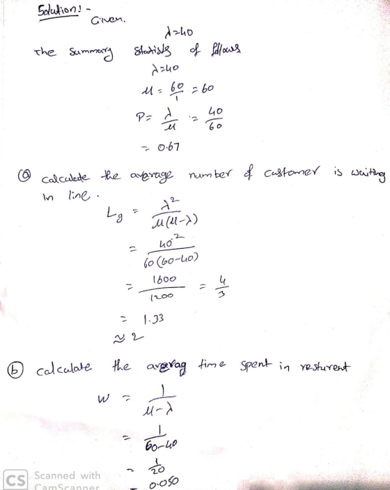 Sdlulion! Cven. The Sam A2५० 2 60 40 O67 Calcalede e aenge number Castomer is A2- o (bo-Lo) 1600 133 2 the avgvag fime Spent