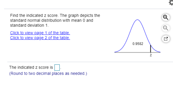 Find the indicated z score. The graph depicts the standard normal distribution with mean 0 and standard deviation 1. O og Cli