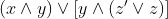 (x\wedge y)\vee [y\wedge (z'\vee z)]