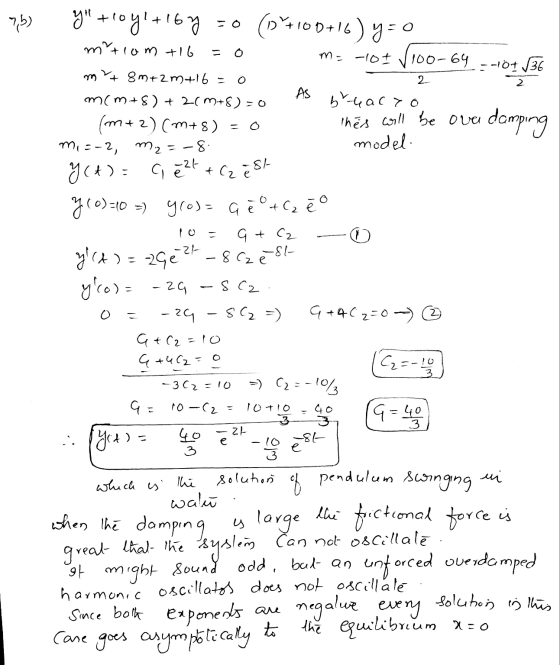 75) Y +10y+16y =o (117+160+16) y = 0 m: -107 V100-64 mrtiom +16 ایک پین - - 9 0 2 2 my+ 8m+2m+16 AS mcm+8) + 2(M+8)=0 bruar