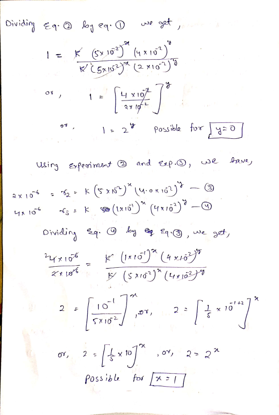 i Dividing Eq. @ by eq. @ we get , Te K (5 x 102)* (4x102) A K Č 5x102) (2x10-2) g 4 or 1-2% possible for Į y = 0] Using Expe
