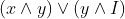 (x\wedge y)\vee (y\wedge I)
