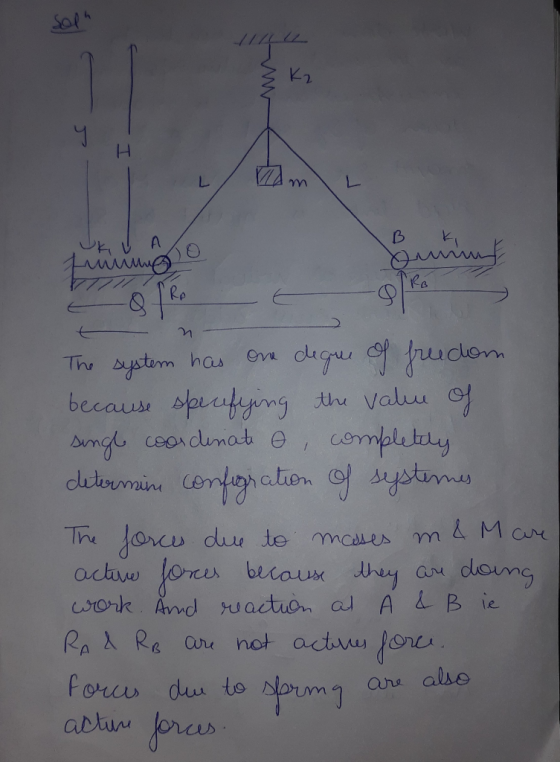 ram UK U ALO tung suum E & Rp t n The system has one degue of frudom, because specifying the value of single coordinate e com