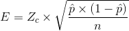 E = Z X P * (1-P)