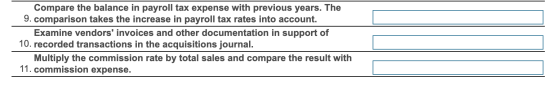 Compare the balance in payroll tax expense with previous years. The 9. comparison takes the increase in payroll tax rates int