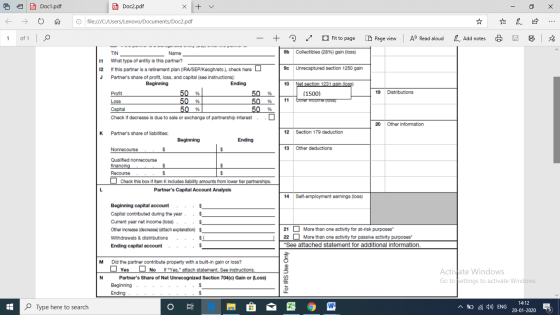 6 5 BE Doc2.pdf X + V - x € Doc1.pdf → 0 oft lo 0 file:///C:/Users/Lenovo/Documents/Doc2.pdf — + Fit to page ID Page view AV