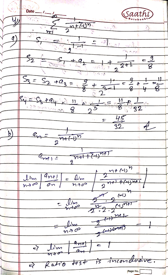 Date Saathi Notebooks न ngi 2 १ ) S श + दी 1+ 2+ 9 8 2 SE S2 +42 - sloo 2- 2 + + 8 Sy z pay . 8 2 32 45 32 म 1 ) Ana entron