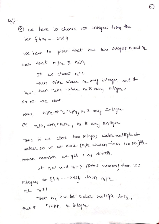 O Sol- we have to choose 10 integers from the list {be, ---2984 that are we have to prove two integers n, and n2 such that hi