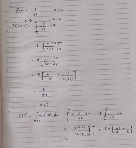 0 f(x) = 8 8 27,2 23 9 P(XXS): 5 0 da 8 x3 10 5 11 8 x-srl stils 12 s 8 El ![ 222 5 2 2 (25) 3 5 0-16 6 da E(A) = x fcx) das