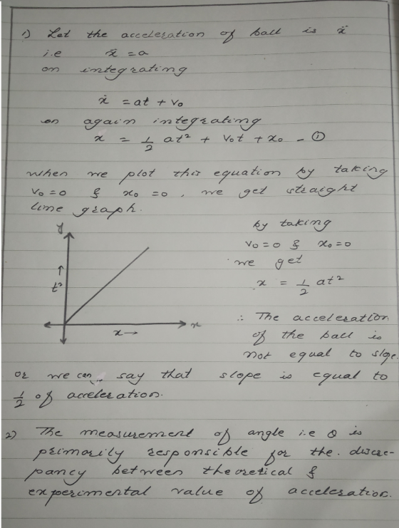 1) of ball is nä Let je on the acceleration ž za integ zating on ř = at tvo again integrating x = t at² + vot + xo - 0 when V