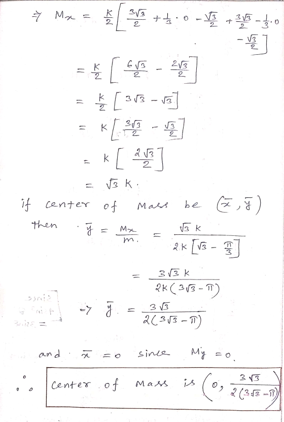 7 Mx = 313 2 V5 2 6√3 2/3 2 2 = = [ ☆ [313 - vo] K [-se k [ va = L K 11 . VBK: if center of Mass be a ý then as1 Me 3k 2k [FB