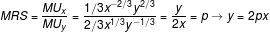 MRS - MU, - 23x1737-173 - x = P + y = 2px MRS. MU, 1/3x2312/3