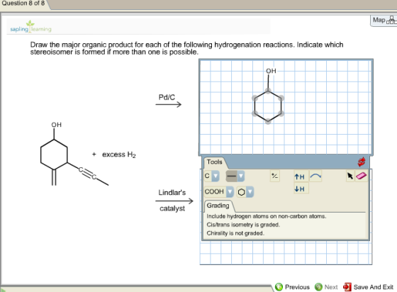 Draw the major organic product for each of the fol
