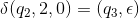 \delta(q_{2}, 2, 0) = (q_3, \epsilon)