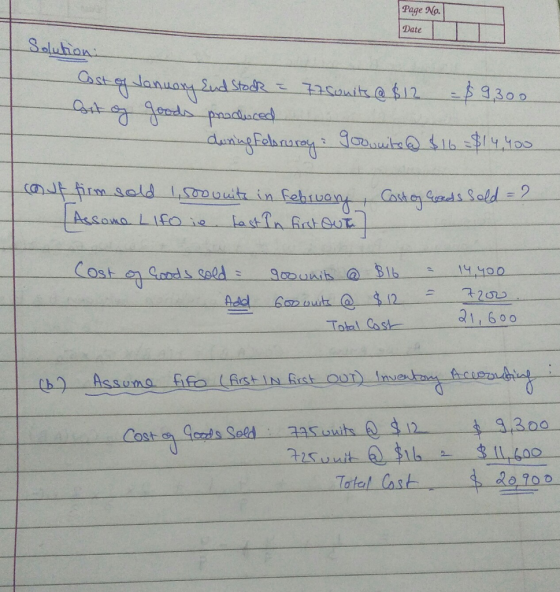 Page No. Date 1,600 Total Co st f卜 Totel Castdo 10D