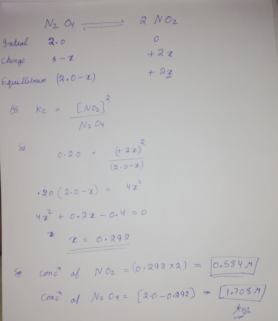 a NO2 N2 O4 gatial Chonge 6-7 + 22 Edquilleloiuom (2.0-2) As kc N2 Oy 22) O.20 (3.0-2) 2 .20 (2.0-2) 42 + 0.2 z -O.4= 0 0.292