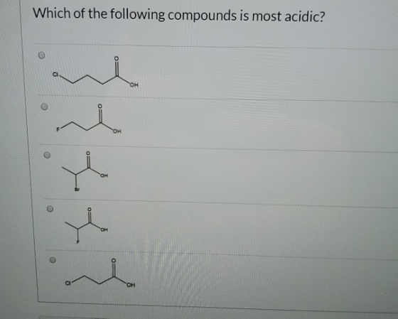 Which of the following compounds is most acidic?